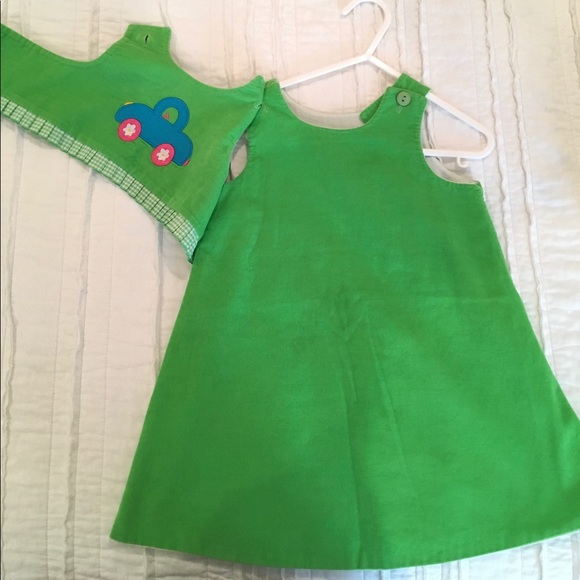 Mulberry St REVERSIBLE Green Corduroy Dress Jumper - Picture 4 of 5